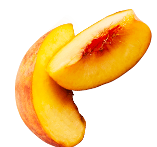 Slices of peach